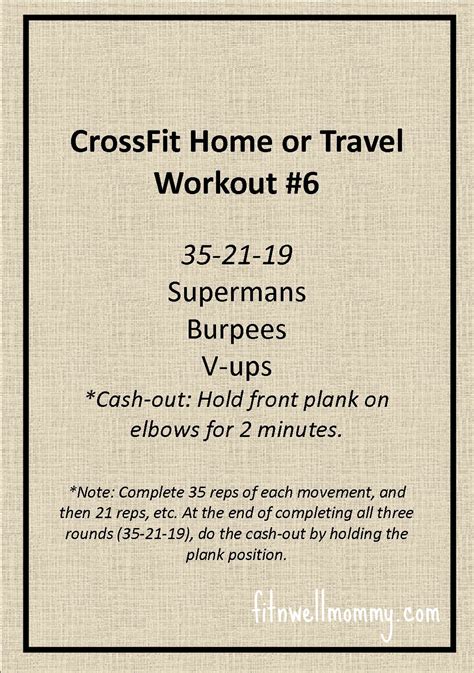 Crossfit Home Or Travel Wod 6 Deliciously Fit