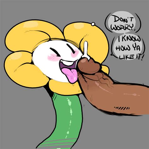 Rule 34 Blowjob Blush Cum Fellatio Flowey The Flower Human Male