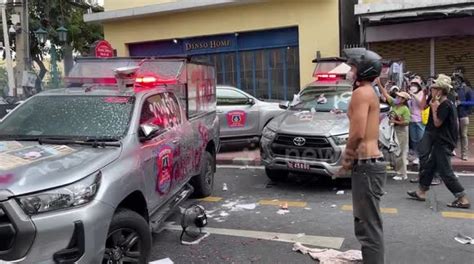 Protester Strips In Front Of Riot Police Before Getting Blasted With