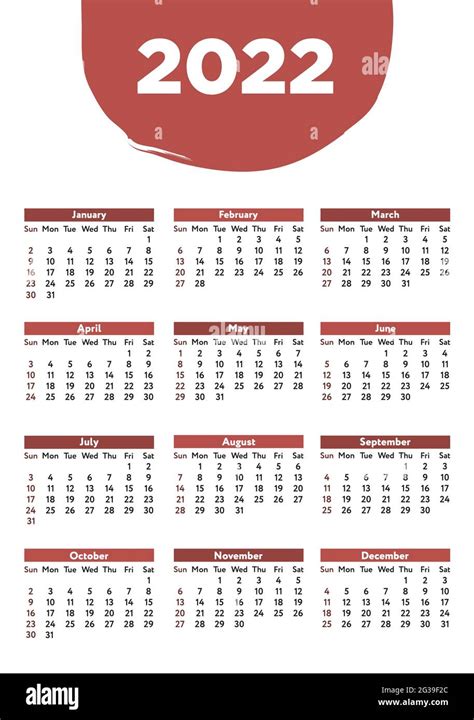 Pocket Calendar 2022 Printable Calendar 2022