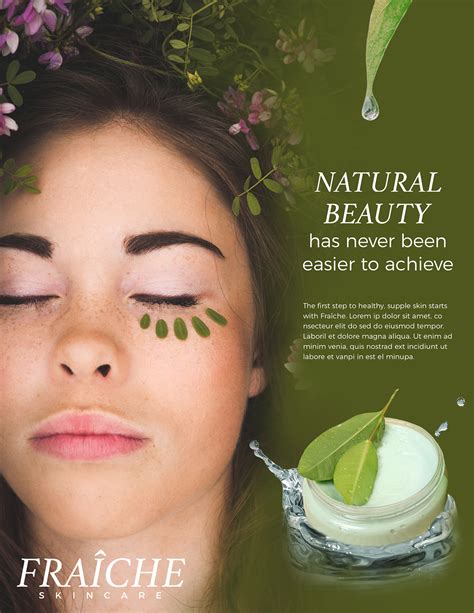 Natural Beauty Product Advertisements