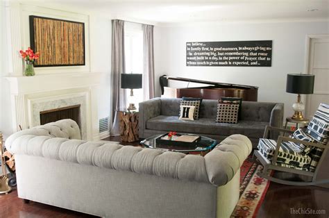 Living Room Makeover The Chic Site Living Room Grey Pinterest