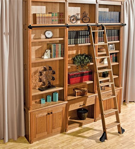 The rolling library ladder adds functionality to your library, closet, wine cellar, kitchen, pantry or loft. 15 Best Sliding Library Ladder