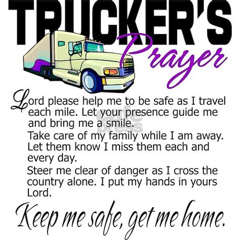 Truckers Prayer Sticker Rectangle Truckers Prayer Sticker