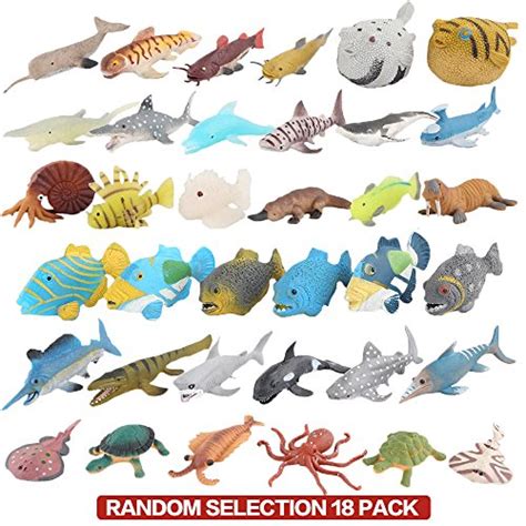 Valefortoy Ocean Sea Animal18 Pack Rubber Bath Toy Setfood Grade