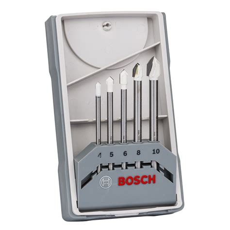 Bosch Cyl 9 Glass And Ceramic Tile Drill Bit Set X5 Pcs 2608587169