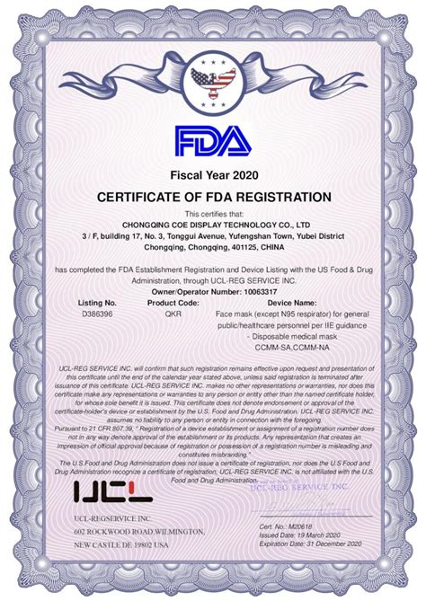 Pdf Certificate Of Fda Registration Banggoodmyosuploads3banggood