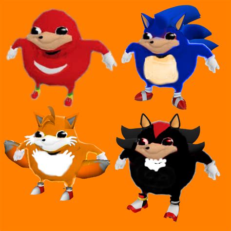 Ugandan Knuckles Sonic Tails And Shadow Ugandan Knuckles Know Your Meme