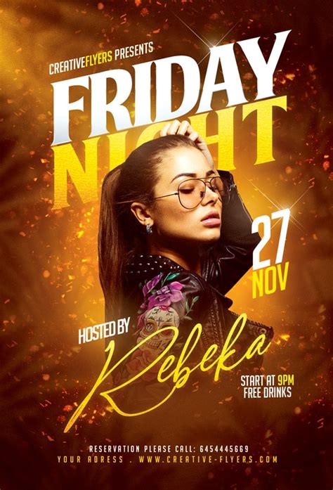 Friday Night Party Flyer Template For Photoshop Creative Flyers Flyer