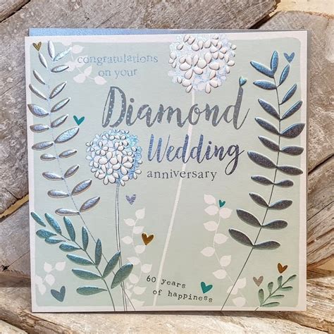 Diamond Wedding Anniversary Card Art Room 59