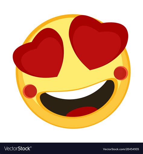 Happy Emoji Lovely Royalty Free Vector Image Vectorstock