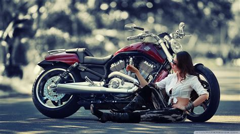 Women Girls And Motorcycles Hd Wallpaper