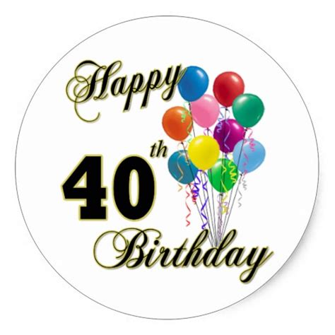 Happy 40th Birthday Pictures Clipart Best