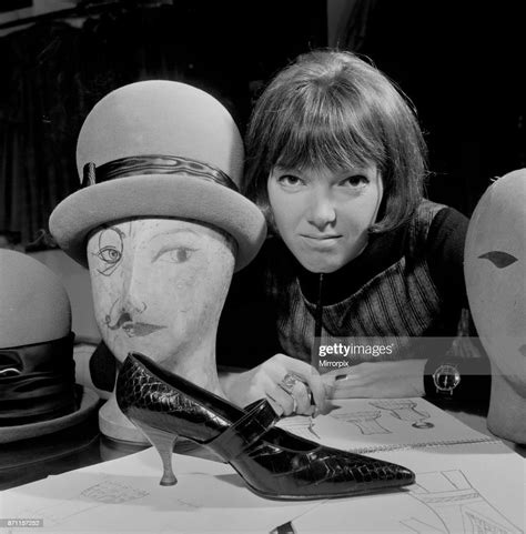 Mary Quant Clothes Designer Standing Inside Her Shop Bazaar With