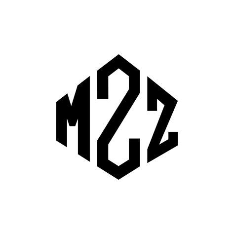 Mzz Letter Logo Design With Polygon Shape Mzz Polygon And Cube Shape