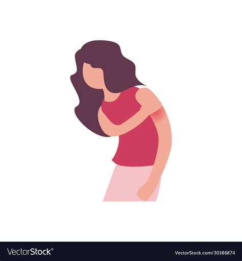 Covid19 19 Concept Cartoon Woman With Body Pain Vector Image