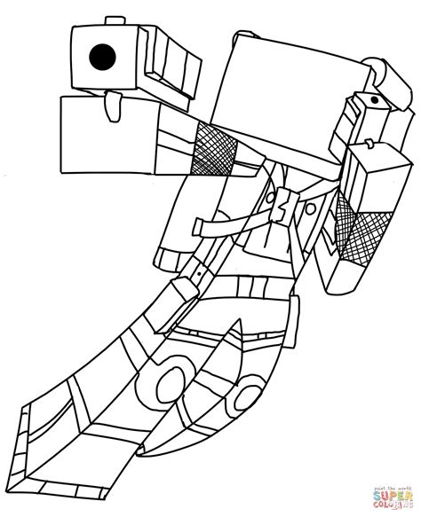 A coloring page with an inscription minecraft and two swords. Minecraft Coloring Page - Coloring Home