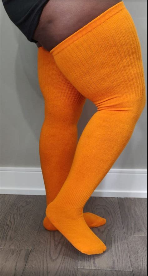 Real Plus Size Thigh High Socks Long Cotton Over The Knee Etsy