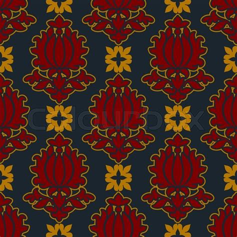 Damask Beautiful Background With Rich Old Style Luxury Ornamentation