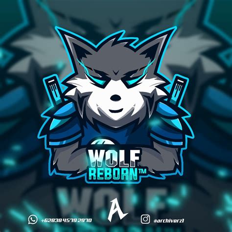 Logo Esport Wolf Furry Wolf Art