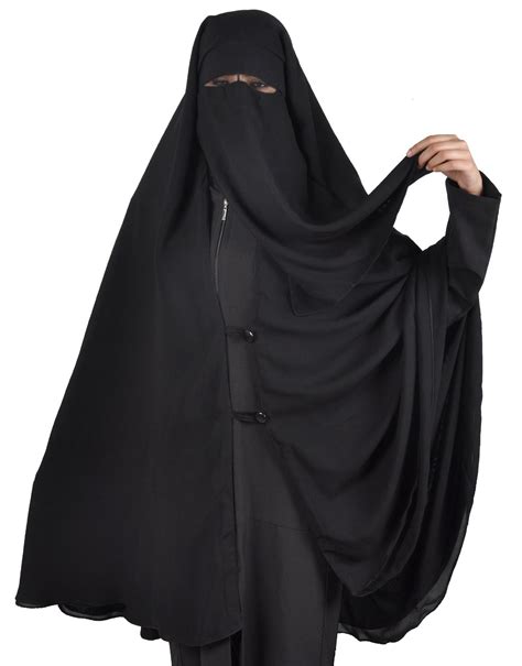 Niqab Khimar Schwarz In 2023 Islamische Kleidung Niqab Kleidung