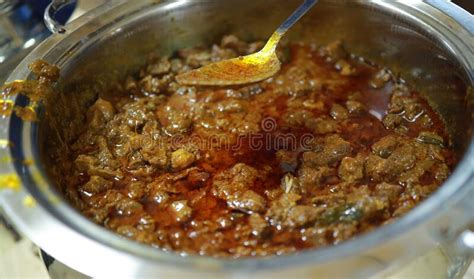South Indian Dish Spicy Beef Fry Kerala India Side Dish Ghee Rice
