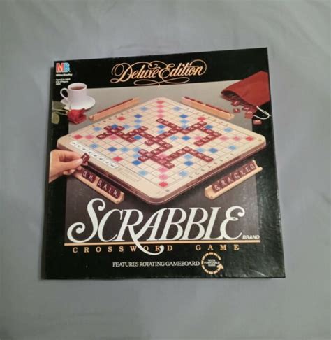 Mb Scrabble Deluxe Edition Complete Rotating Gameboard