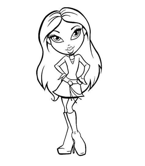 Bratz Coloring Page 1 Coloring Page Free Printable Coloring Pages For