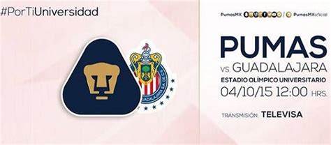 Check spelling or type a new query. Hora y Canal Pumas vs Chivas Jornada 12 Liga MX Torneo ...
