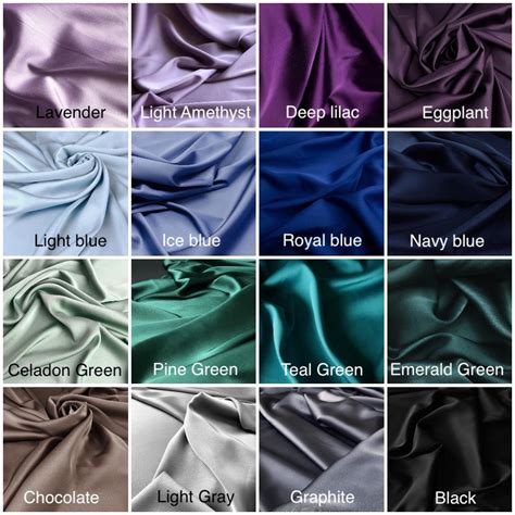 Colors Silk Satin Fabric Silk Fabric By The Yard Wedding Etsy