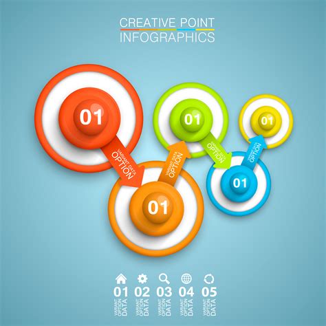 Colorful 3d Circular Connection Infographic Download Free Vectors