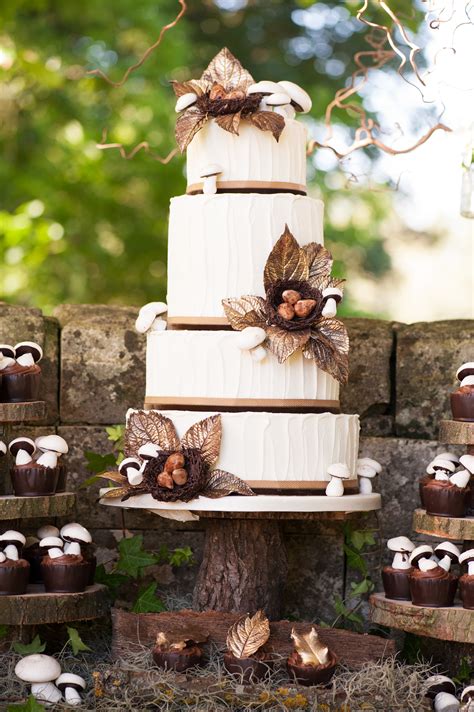 Woodland Themed Wedding Cake Rustic Wedding Chic