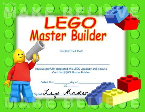 Lego certificate template (page 1) gift certificate lego store lego inspired awesome builder certificates (printable) LEGO Party Certificate