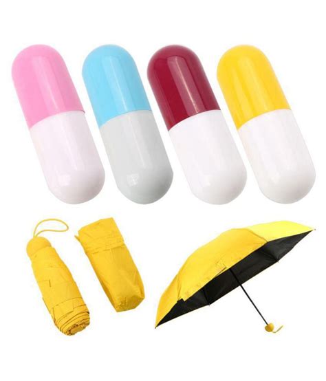 Capsule Umbrella Lightweight Weatherproof UV Protection Mini Compact ...