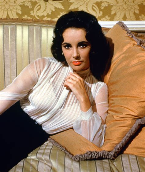 Elizabeth Taylor Seen In A Silk See Through Blouse In 1955 Dame