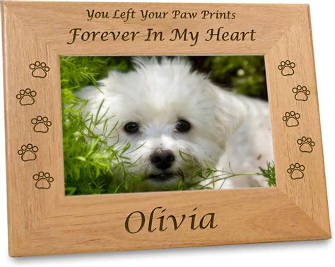 Etched In My Heart Pet Memory Frame Personalized Dog