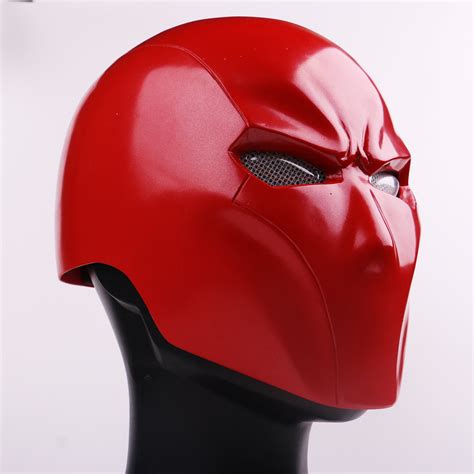 Red Hood Helmet Redhood Mask Red Hood Cosplay Dc Comics Etsy
