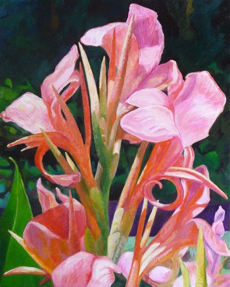 Pin By Roz Edwards On Paintings Of Canna Lilies Canna Flower Floral
