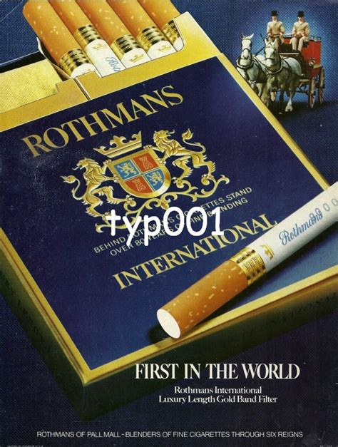 Rothmans 1980 Gold Band Filter First In The World Print Ad