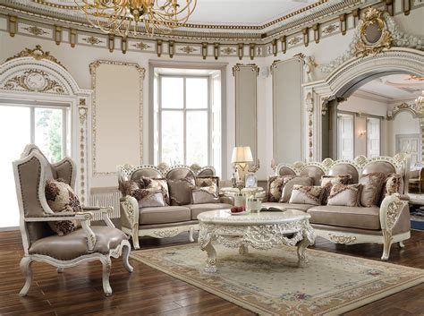 Hd 90 Homey Design Upholstery Living Room Set Victorian European