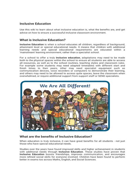 What Is Inclusive Education Answered Twinkl Pdf Inclusion