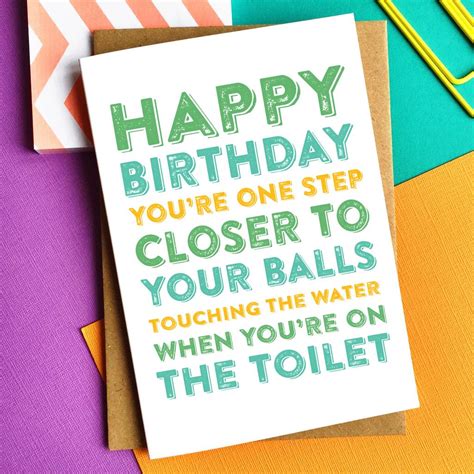 Happy Birthday Youre One Step Closer Card By Do You Punctuate