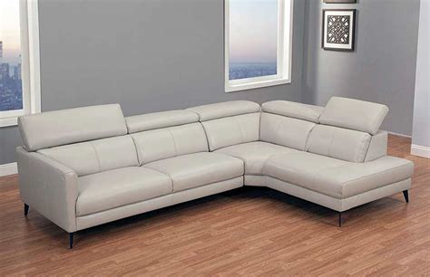 Sectional sofas are seating superstars that give everyone in your home a seat with room to sprawl this has the highest quality faux leather to craft this product. Grey Sectional Sofa AE Luise | Leather Sectionals