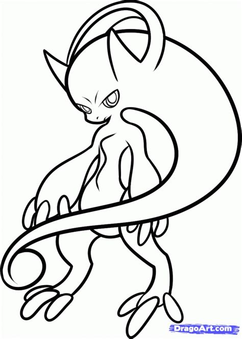 Pokemon Mewtwo Coloring Pages At Free Printable