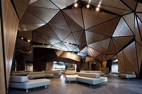 Triangle Indoor Lounge Interiors Ceiling Design Best Interior Design
