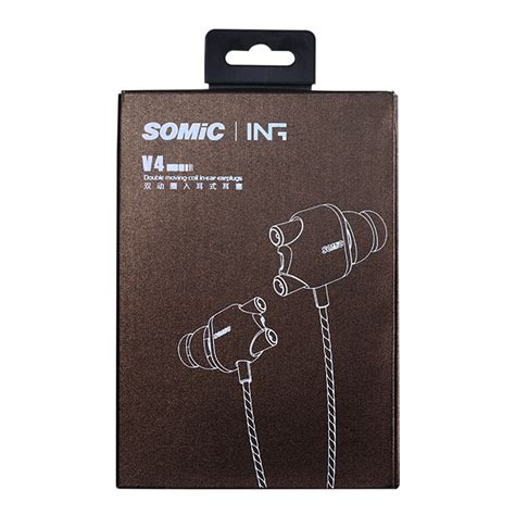 Original Somic V4 Stereo In Ear Earphones Double Moving Coil Ear Buds