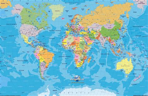 خريطة العالم بدقة عالية باللغة العربية