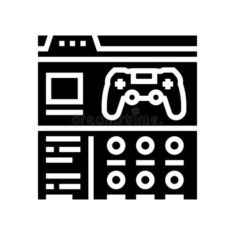 Gaming Glyph Icon Set Esports Equipment Computer Game Devices