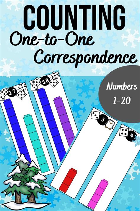 Counting One To One Correspondence Activity Winter Pre K Kindergarten