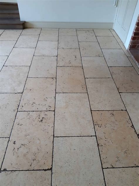 Restoring Limestone Floor Tile And Grout In Silfield Norfolk Stone